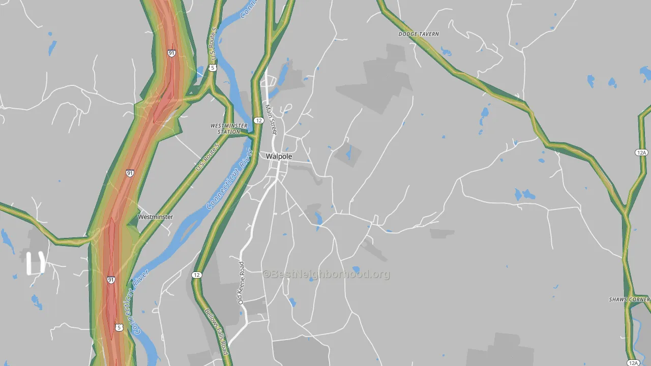 03608, NH Map of Noise Levels in 03608
