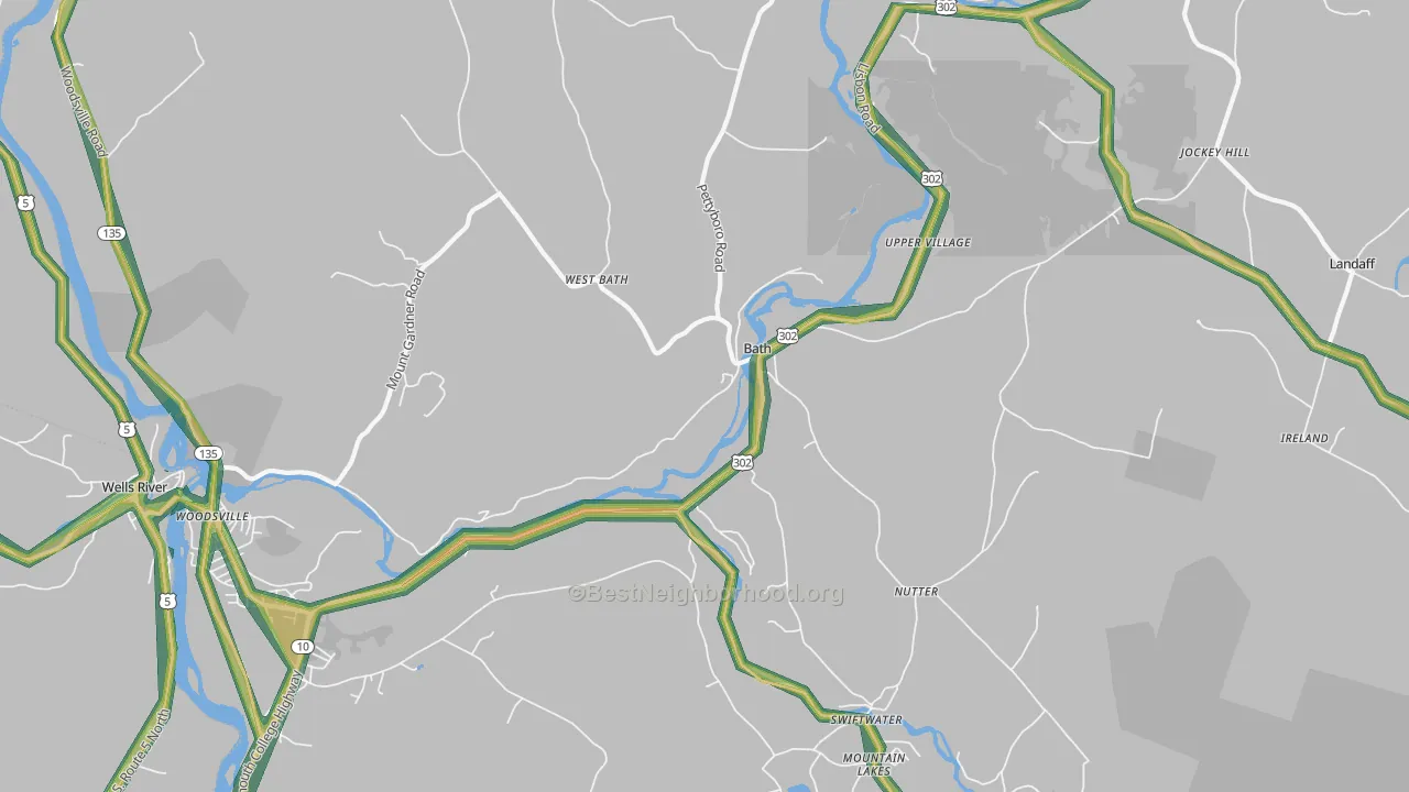 03740, NH Map of Noise Levels in 03740