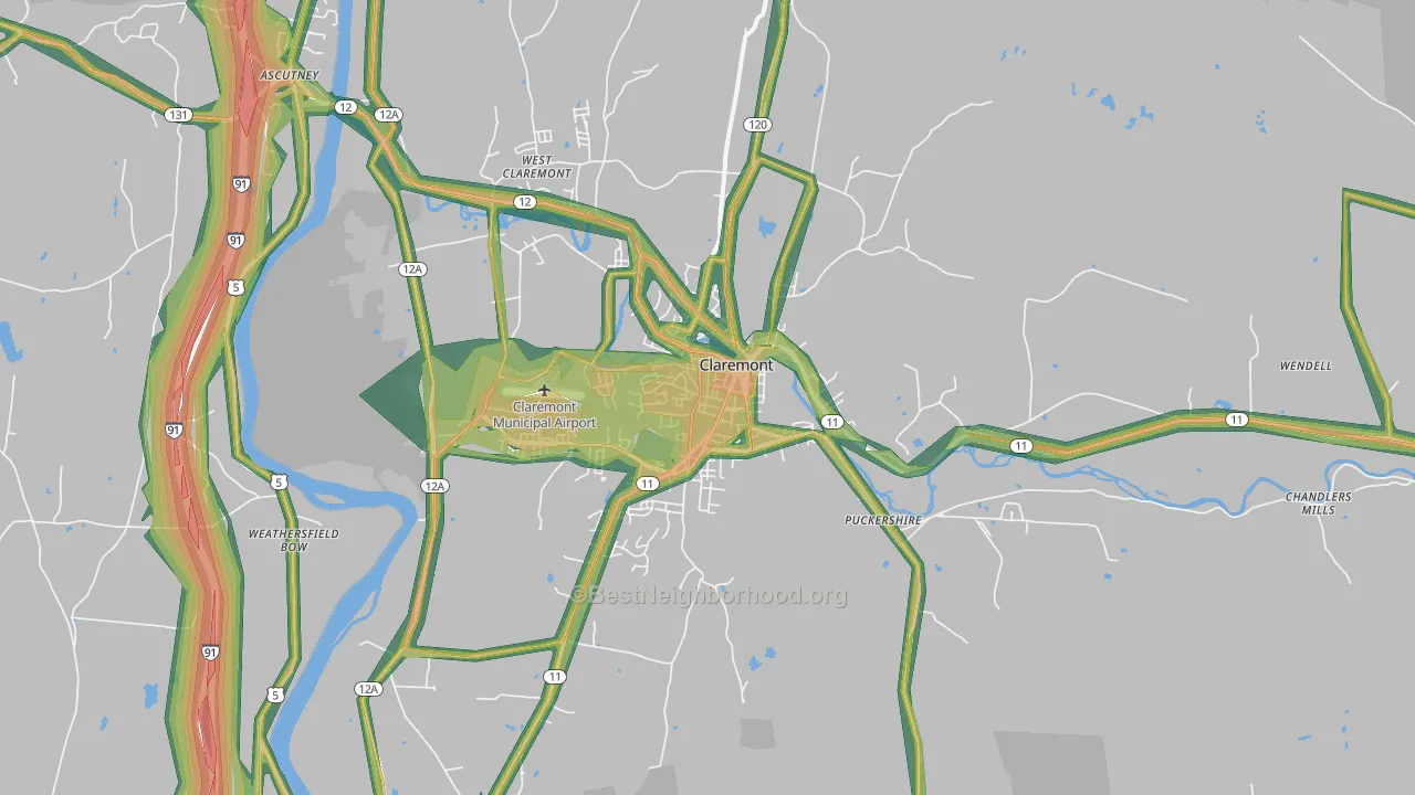 03743, NH Map of Noise Levels in 03743