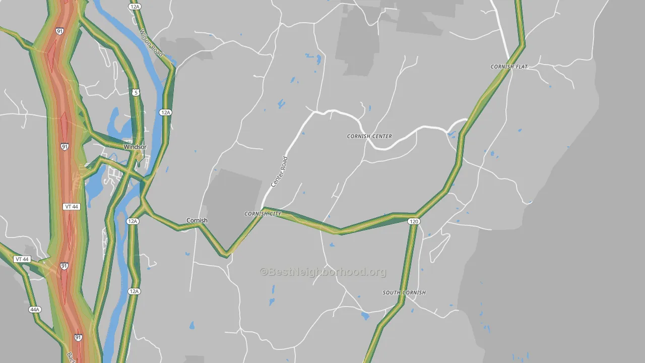03745, NH Map of Noise Levels in 03745