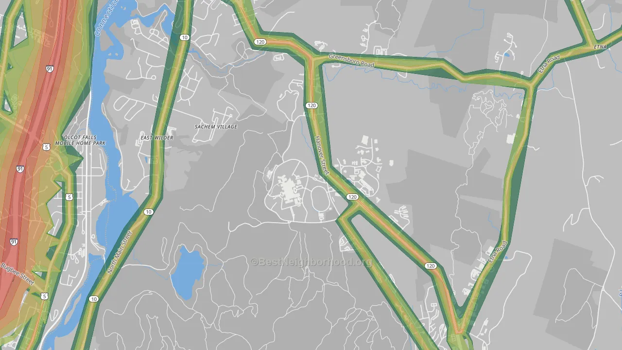 03756, NH Map of Noise Levels in 03756