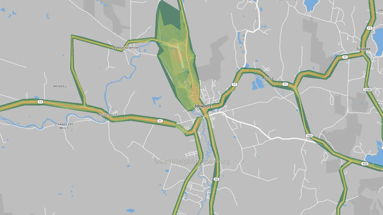 03773, NH Map of Noise Levels in 03773