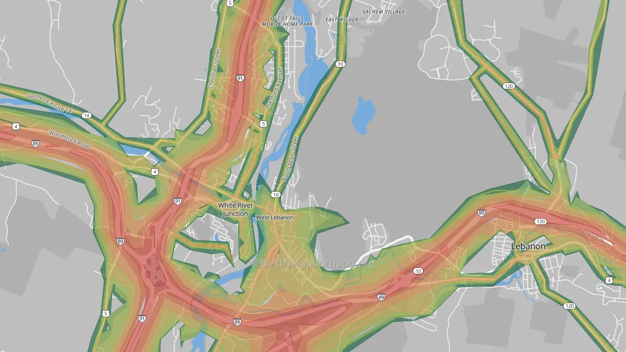 03784, NH Map of Noise Levels in 03784