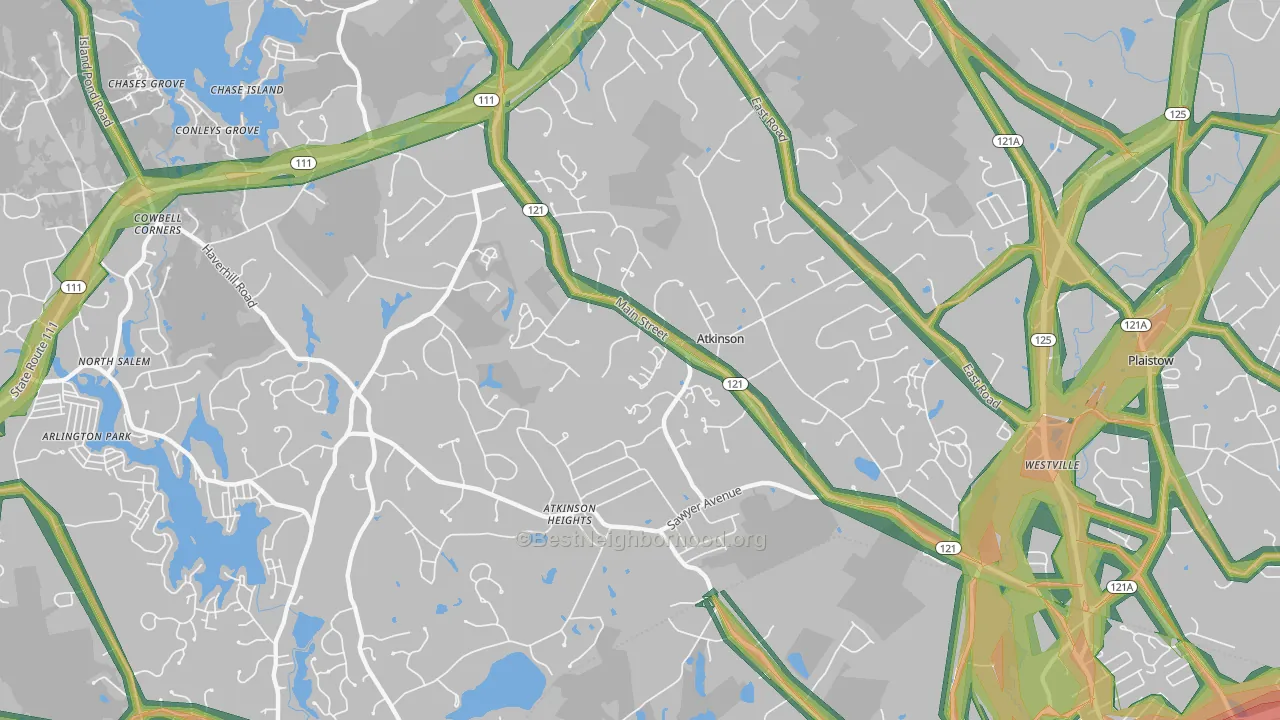 03811, NH Map of Noise Levels in 03811