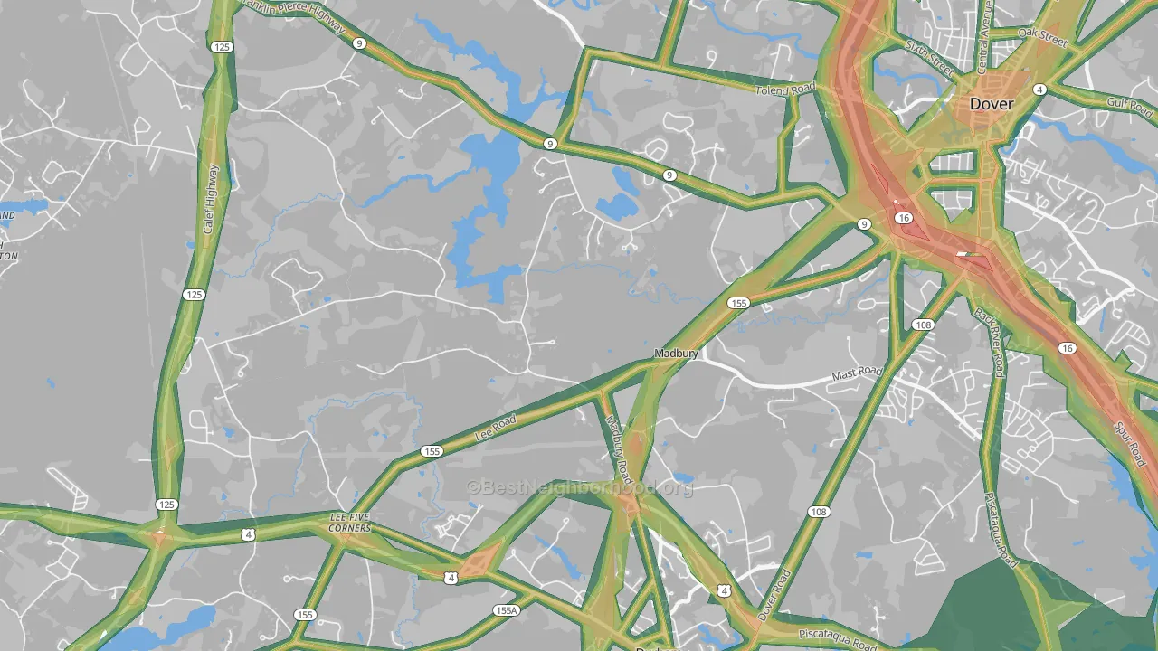 03823, NH Map of Noise Levels in 03823