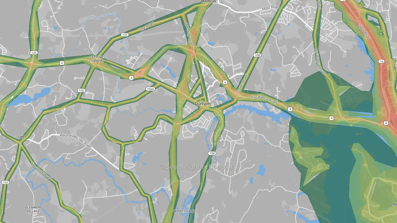 03824, NH Map of Noise Levels in 03824
