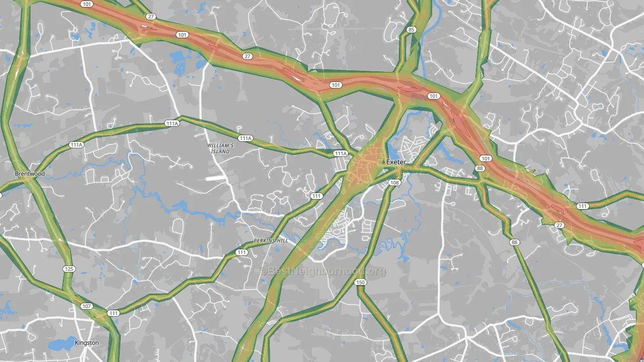 03833, NH Map of Noise Levels in 03833