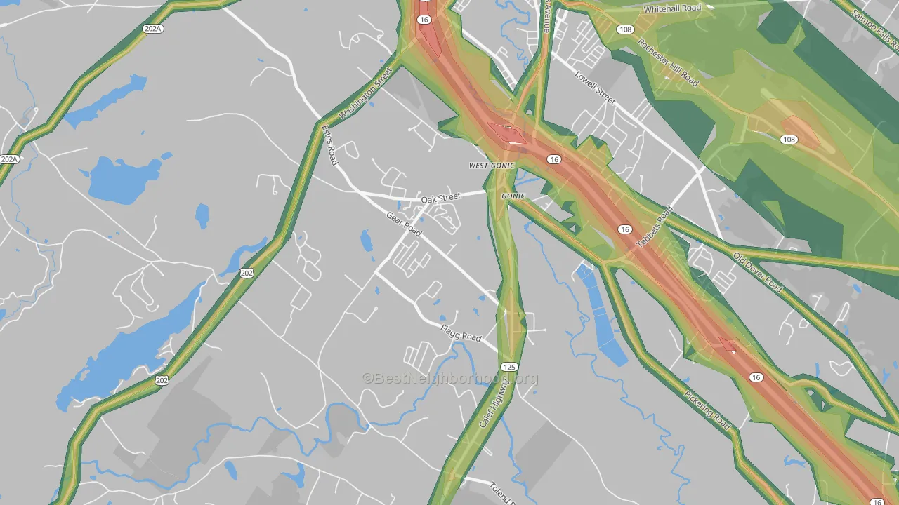 03839, NH Map of Noise Levels in 03839