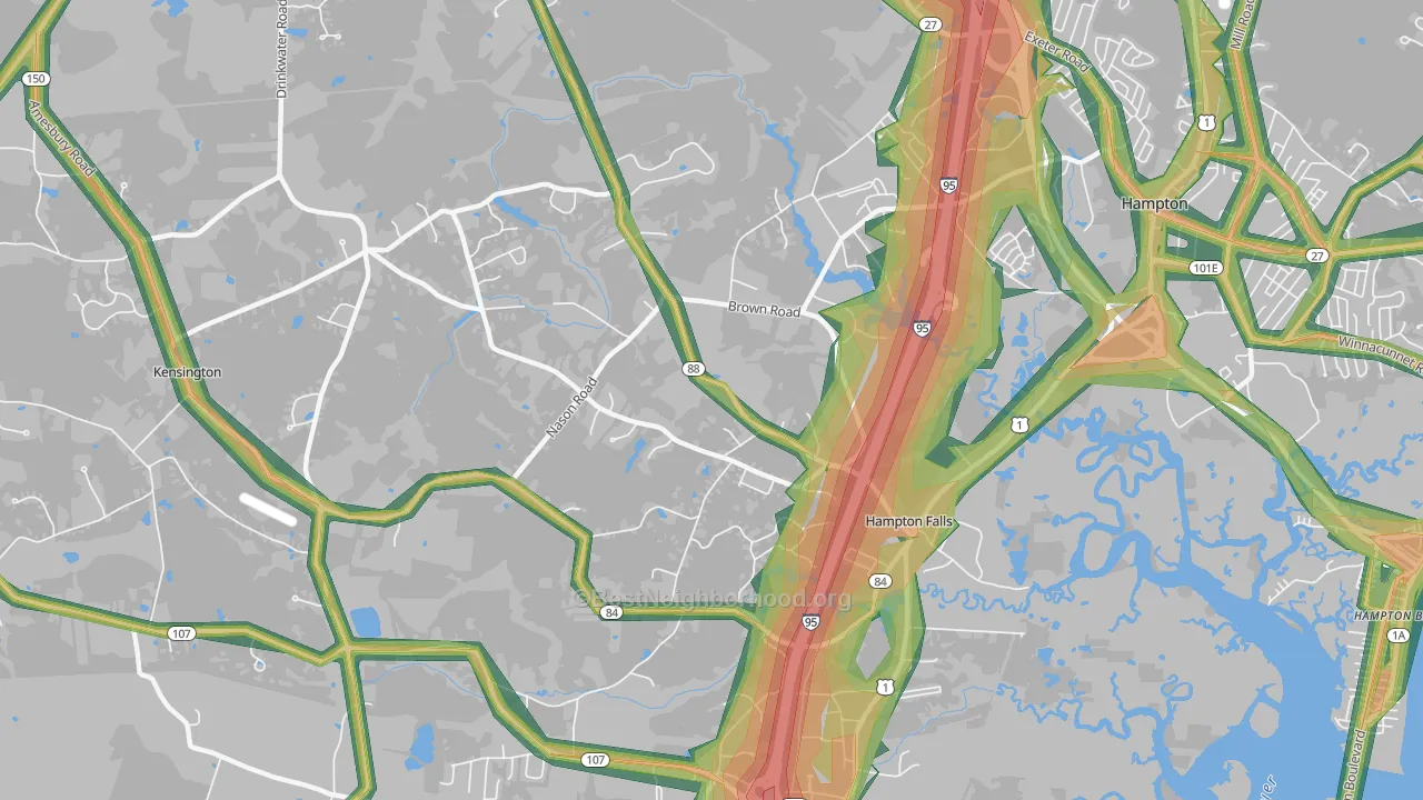 03844, NH Map of Noise Levels in 03844