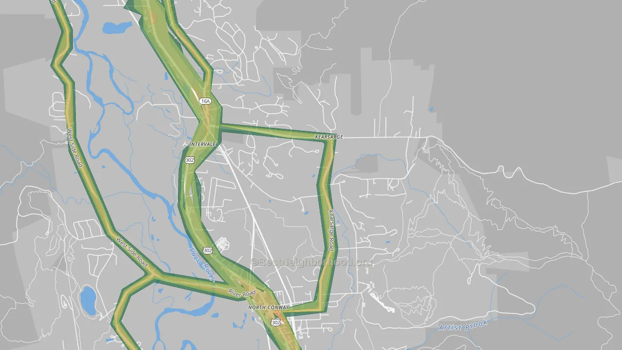 03847, NH Map of Noise Levels in 03847
