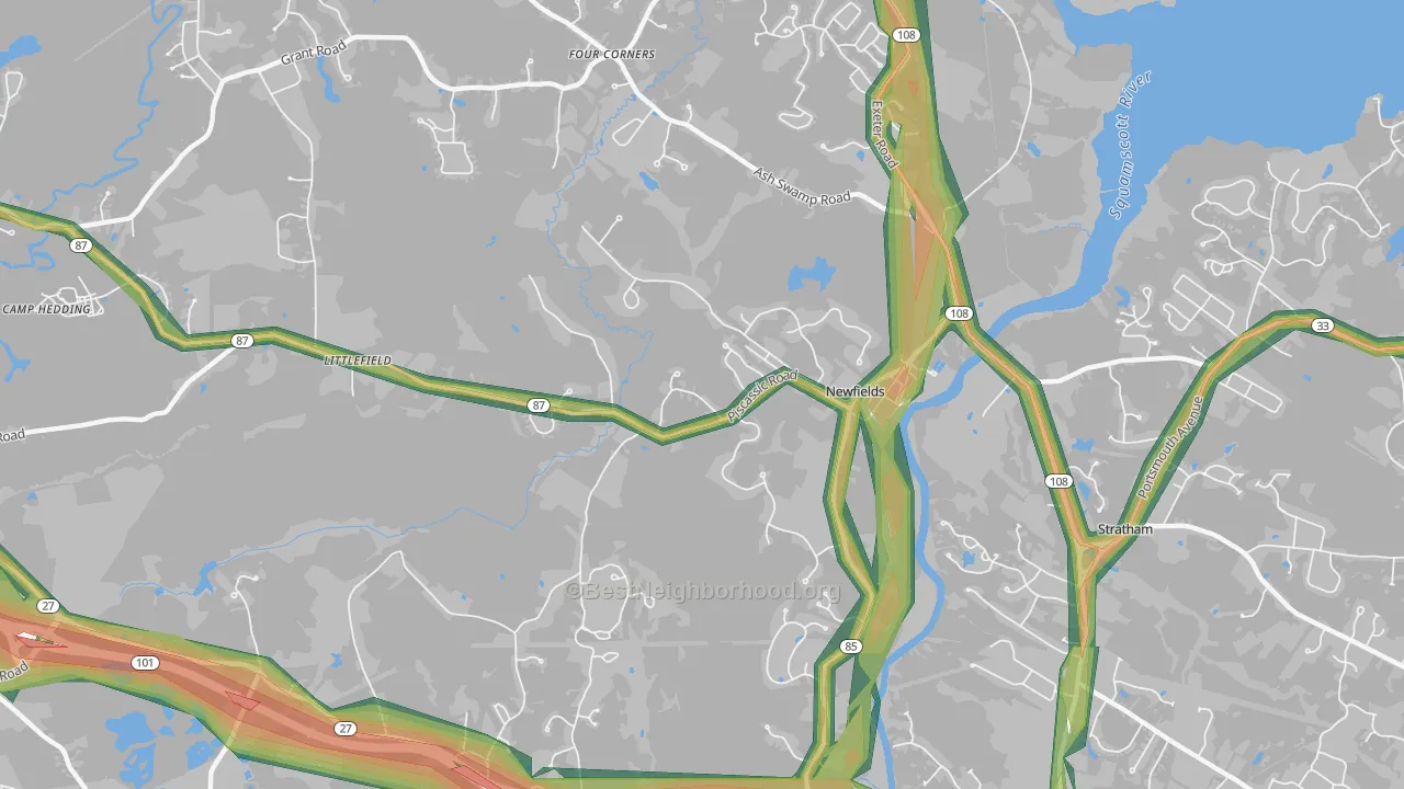 03856, NH Map of Noise Levels in 03856