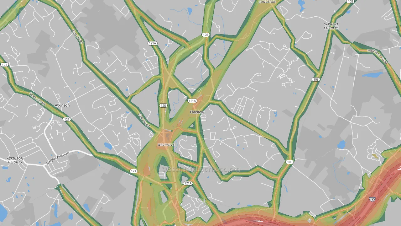 03865, NH Map of Noise Levels in 03865