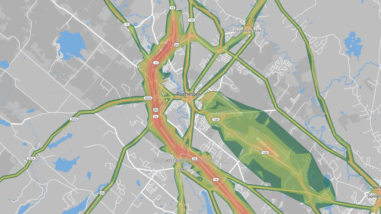 03867, NH Map of Noise Levels in 03867