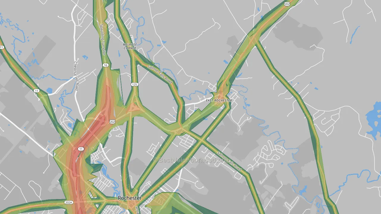 03868, NH Map of Noise Levels in 03868