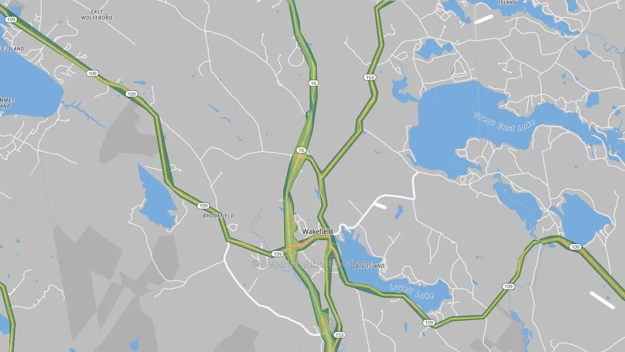 03872, NH Map of Noise Levels in 03872