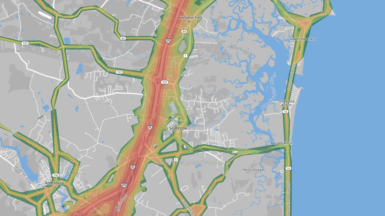 03874, NH Map of Noise Levels in 03874
