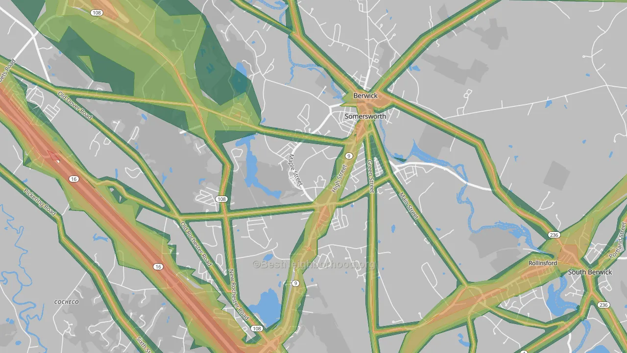 03878, NH Map of Noise Levels in 03878