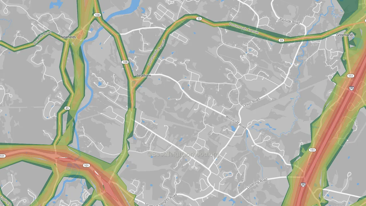 03885, NH Map of Noise Levels in 03885