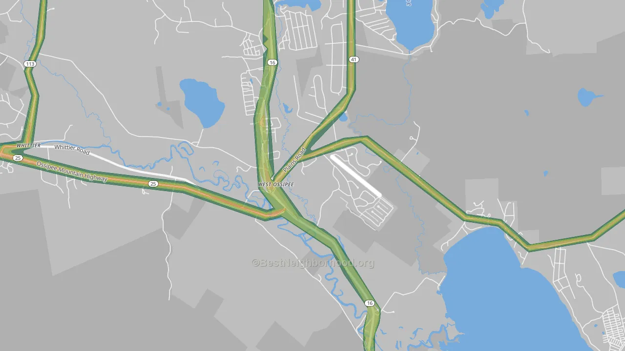 03890, NH Map of Noise Levels in 03890