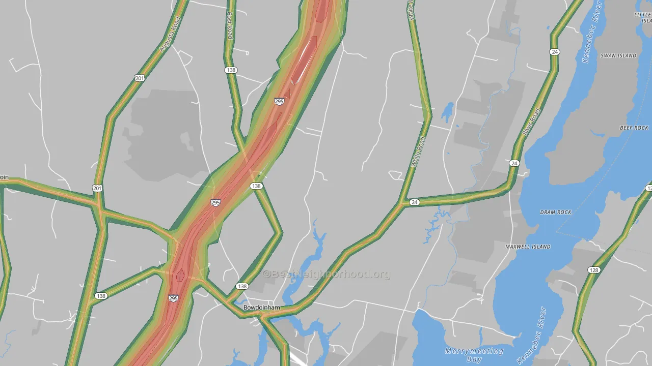 04008, ME Map of Noise Levels in 04008