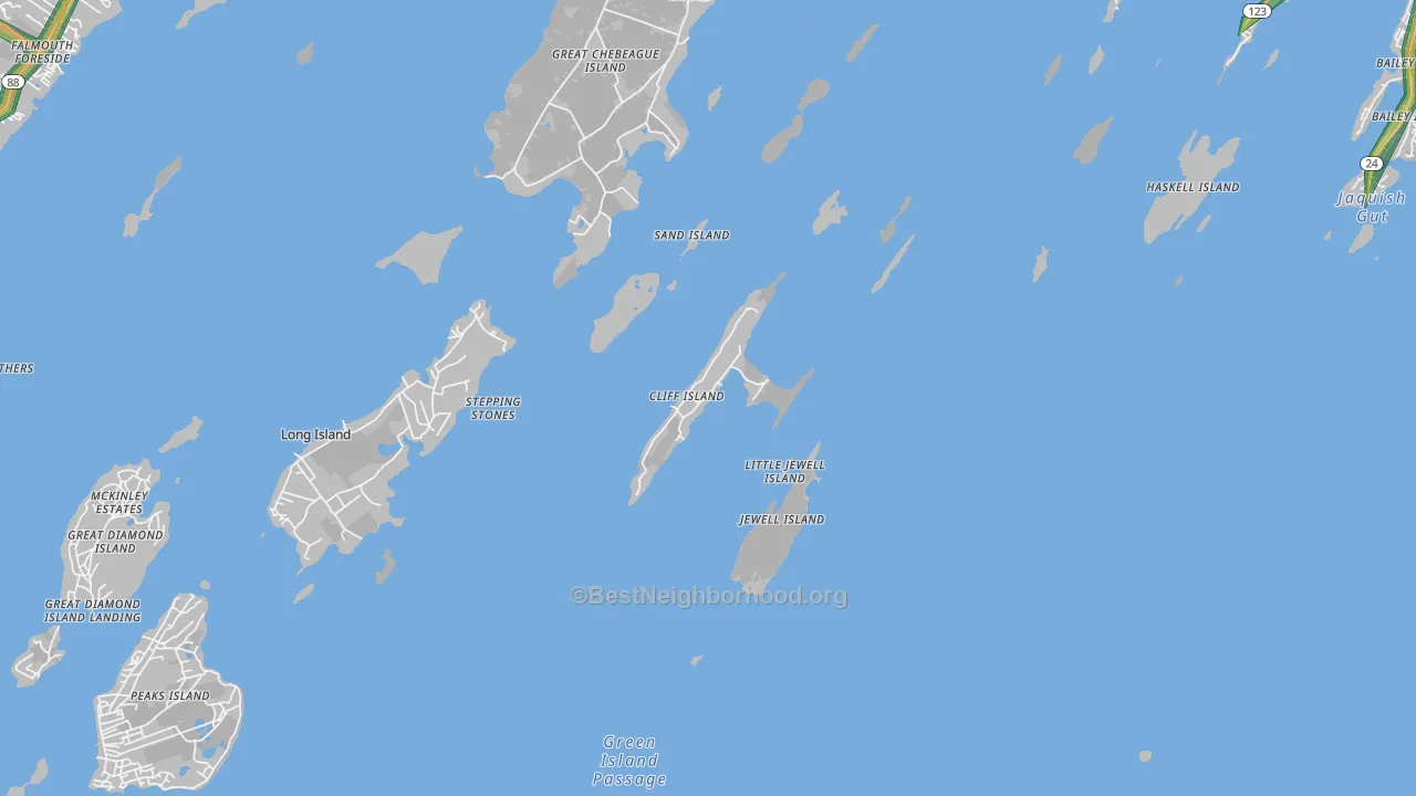 04019, ME Map of Noise Levels in 04019
