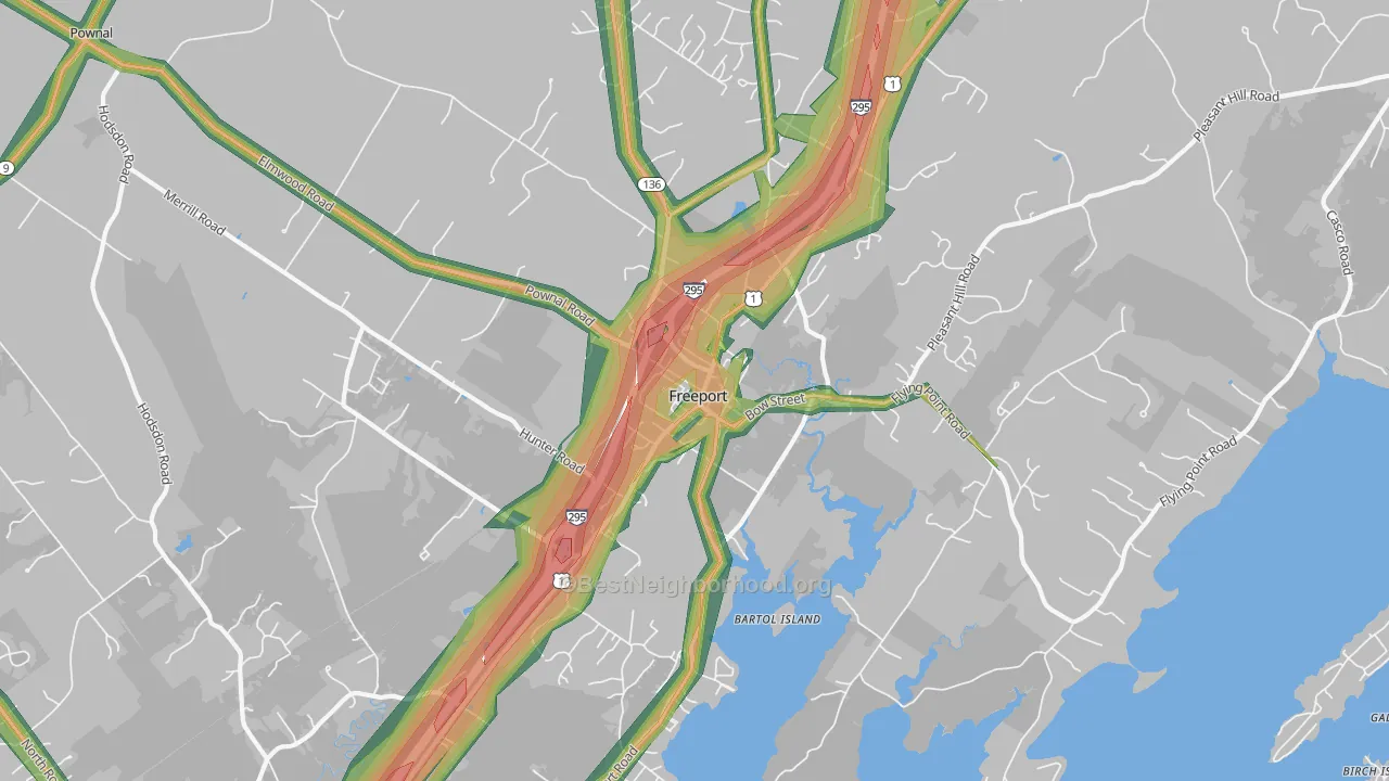04032, ME Map of Noise Levels in 04032