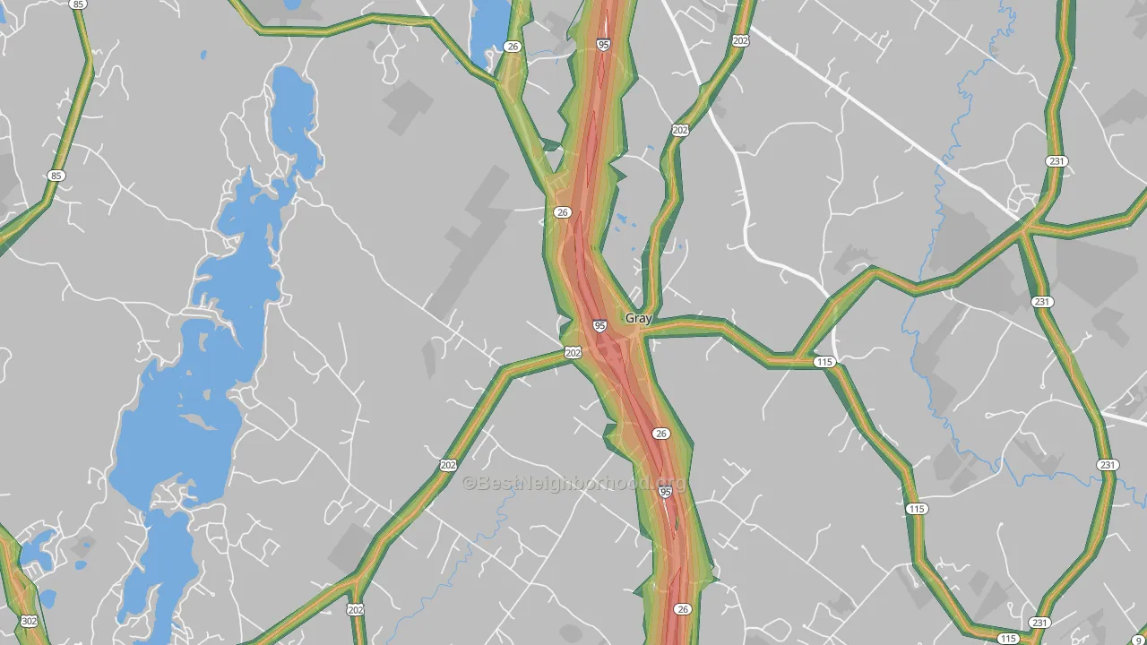 04039, ME Map of Noise Levels in 04039