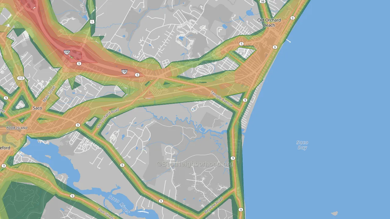 04063, ME Map of Noise Levels in 04063