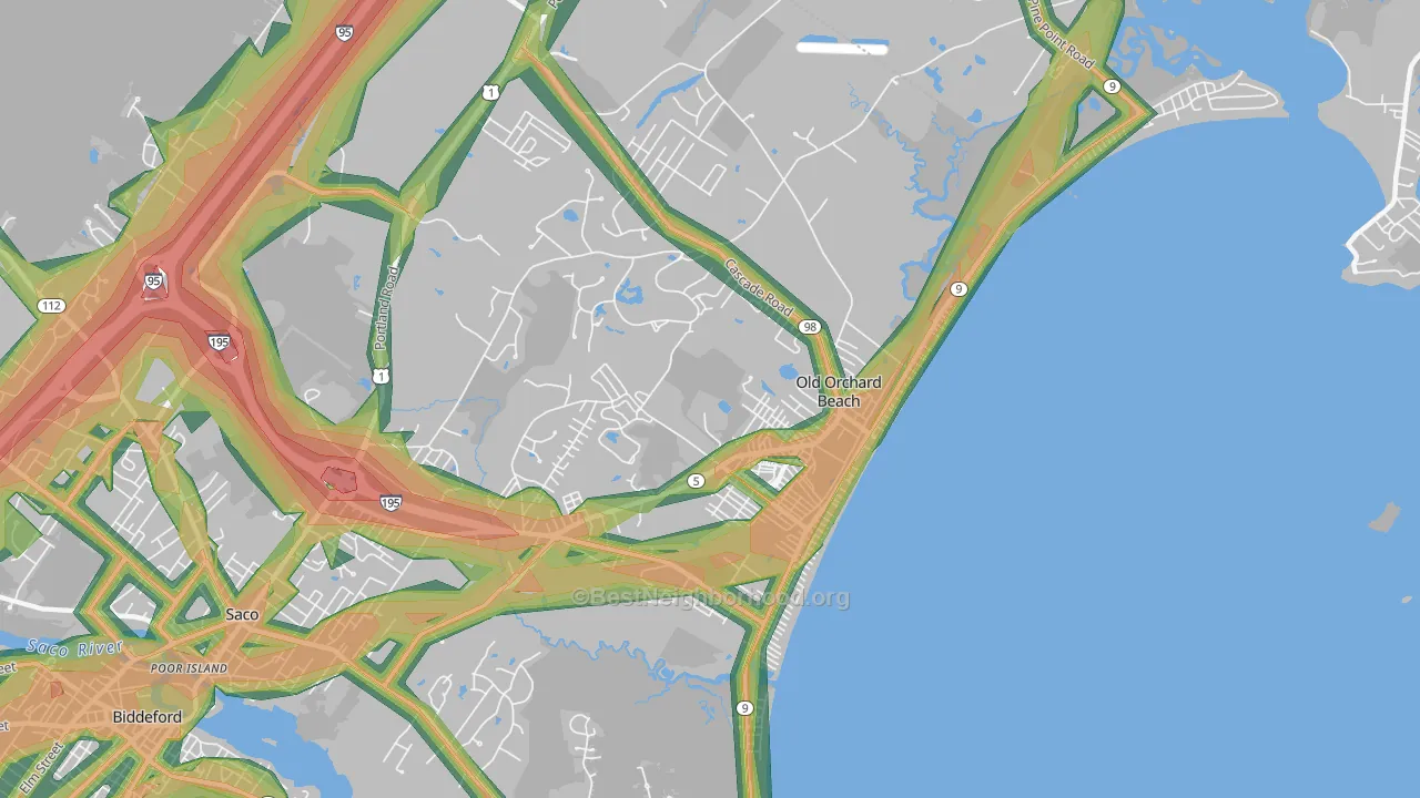 04064, ME Map of Noise Levels in 04064