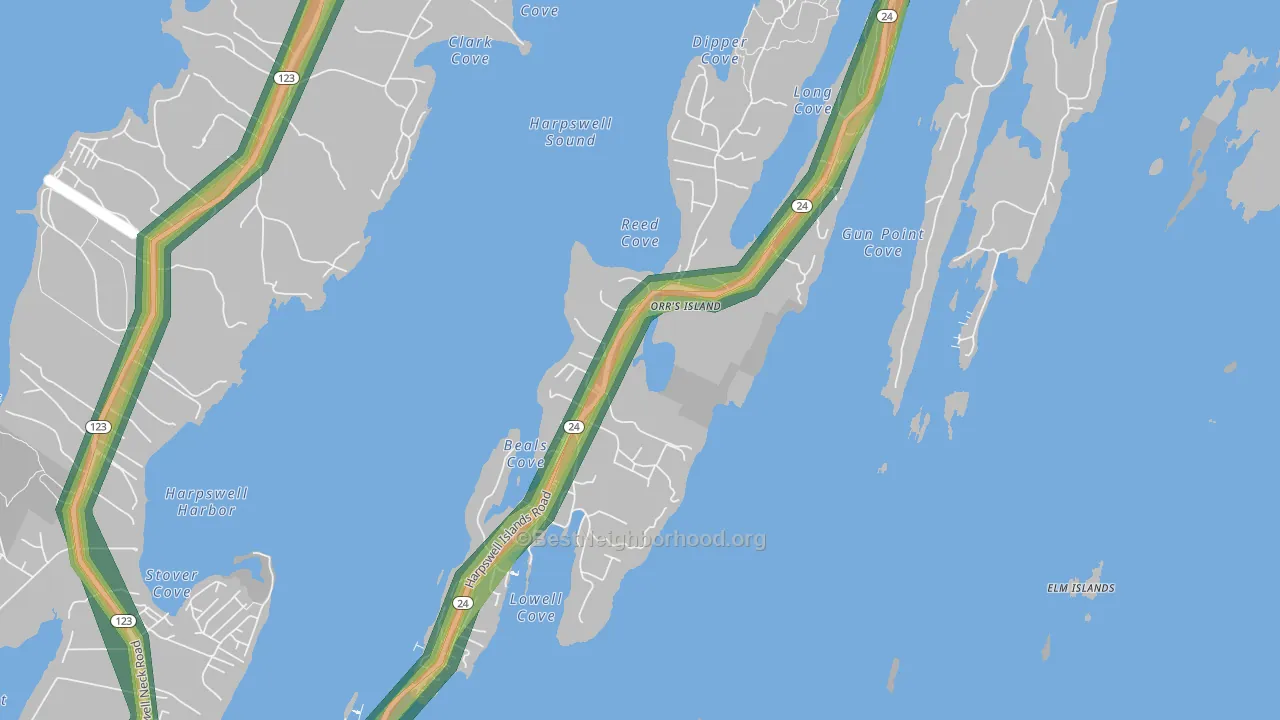 04066, ME Map of Noise Levels in 04066