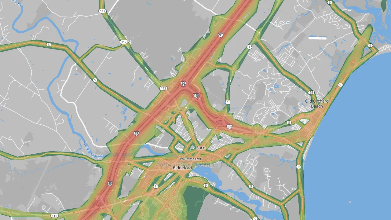 04072, ME Map of Noise Levels in 04072