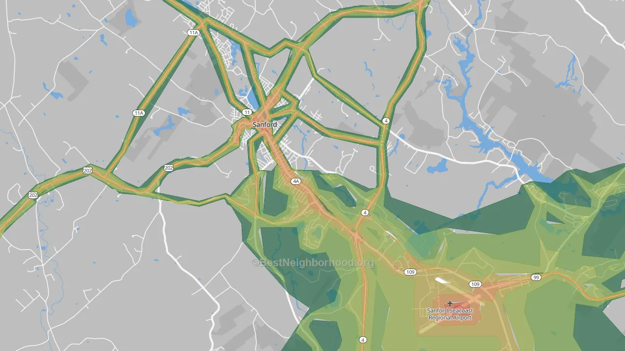 04073, ME Map of Noise Levels in 04073