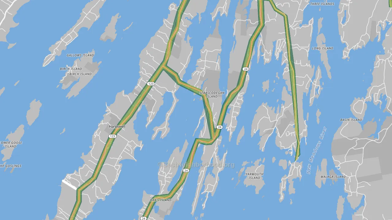 04079, ME Map of Noise Levels in 04079