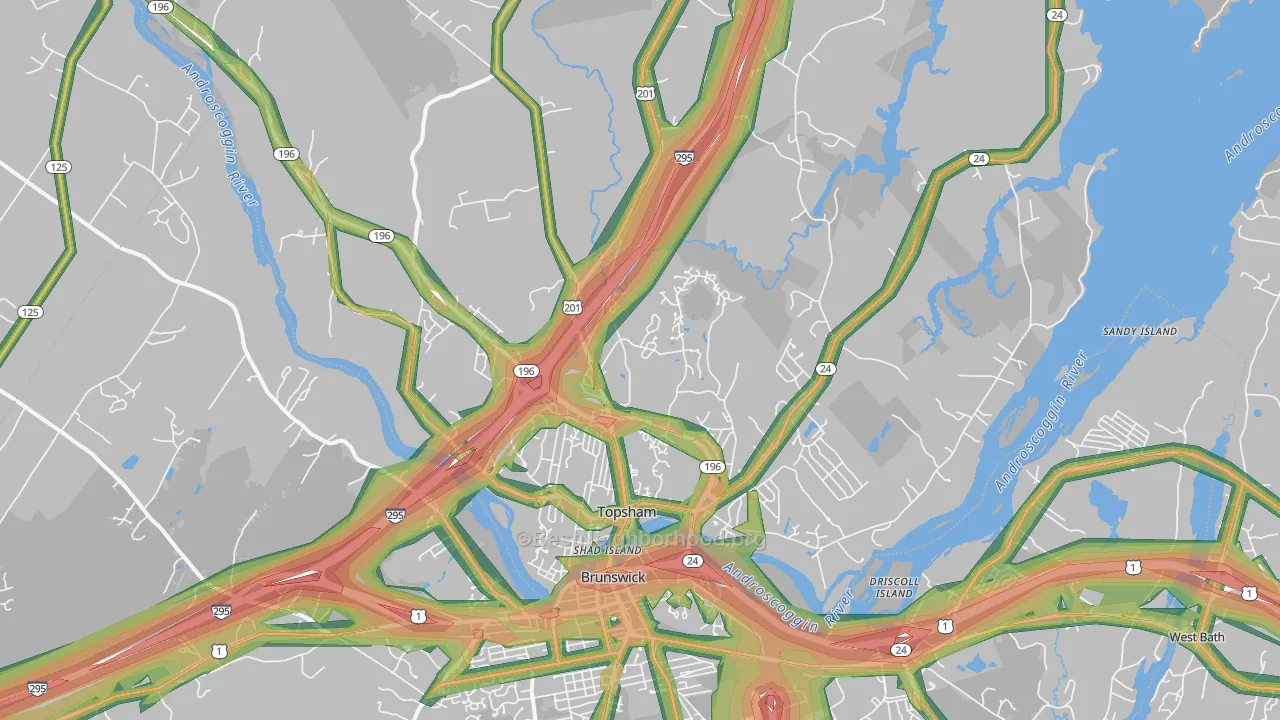 04086, ME Map of Noise Levels in 04086