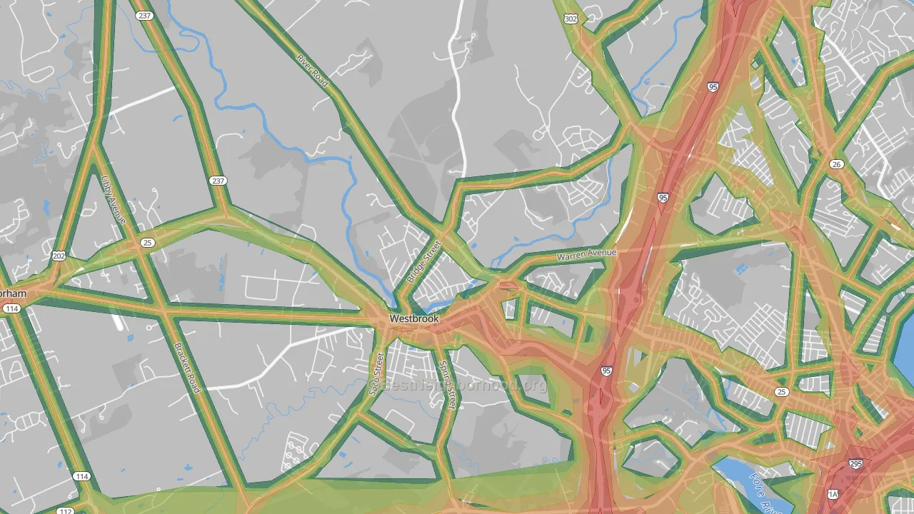 04092, ME Map of Noise Levels in 04092