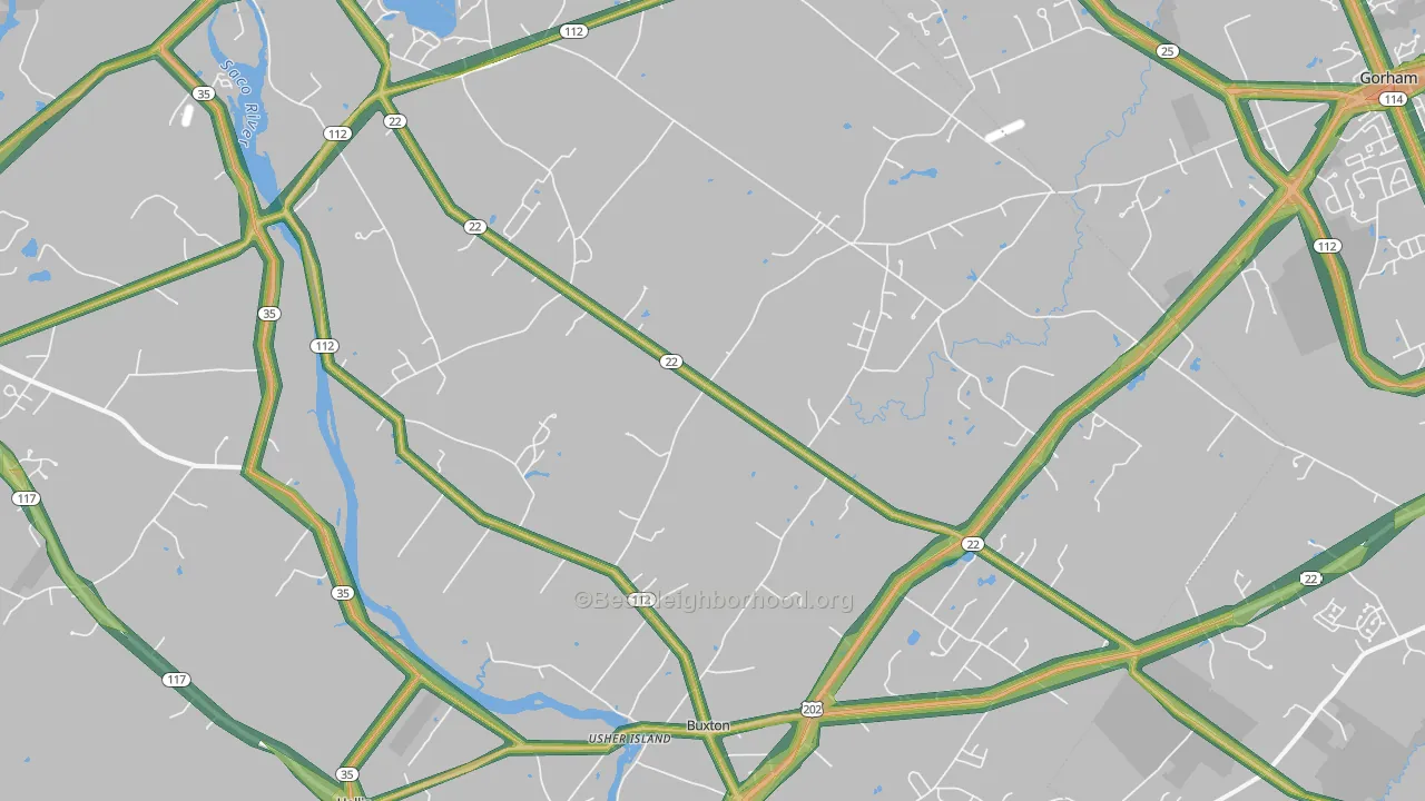 04093, ME Map of Noise Levels in 04093