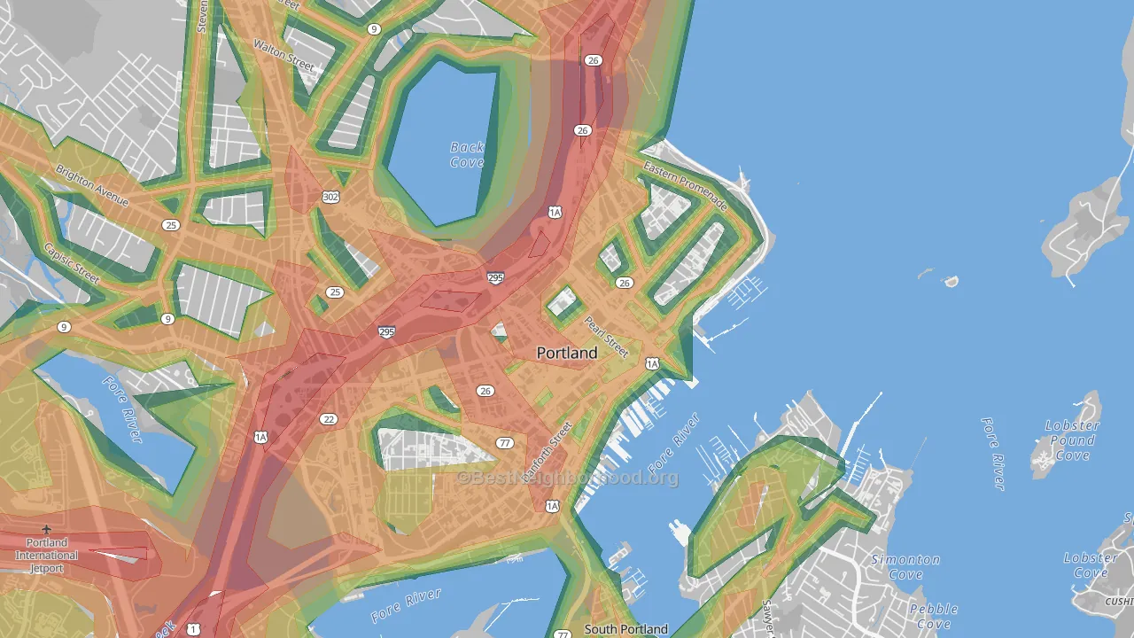 04101, ME Map of Noise Levels in 04101