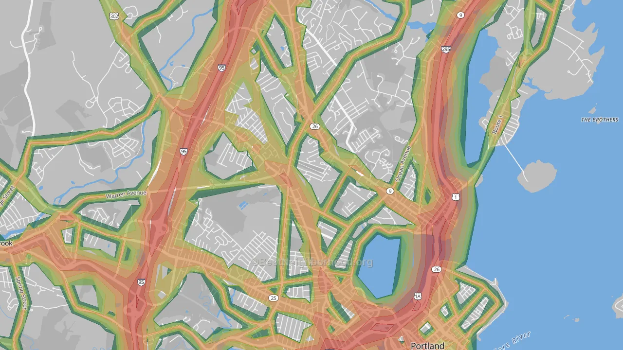 04103, ME Map of Noise Levels in 04103