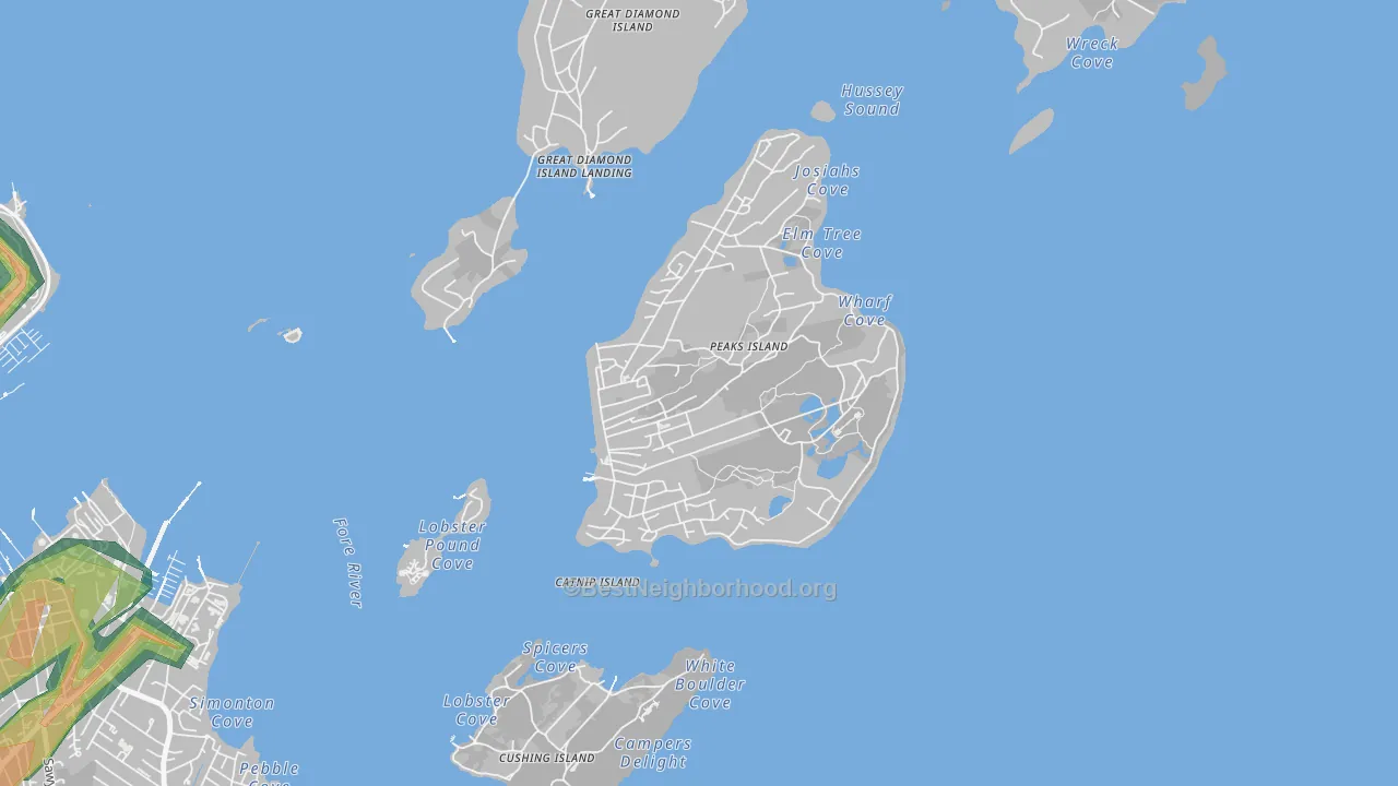 04108, ME Map of Noise Levels in 04108