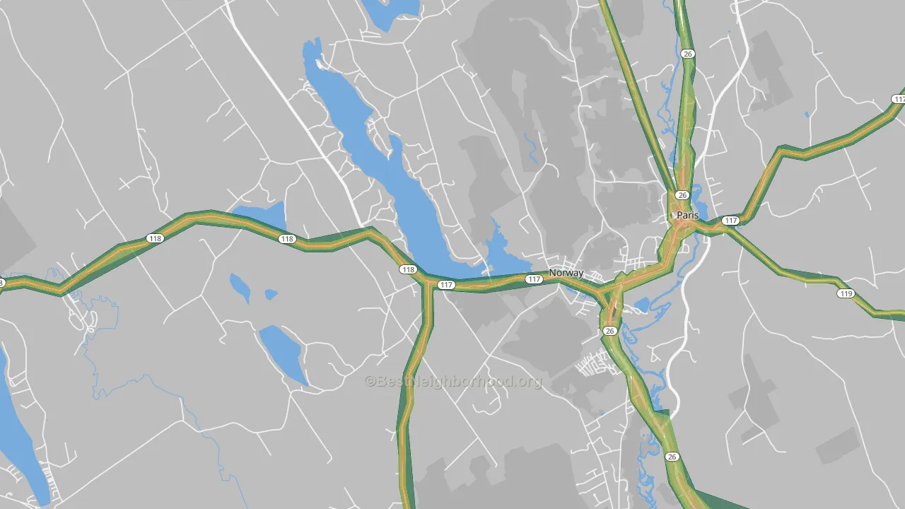 04268, ME Map of Noise Levels in 04268