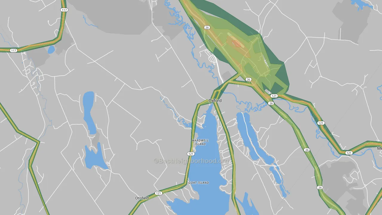 04270, ME Map of Noise Levels in 04270