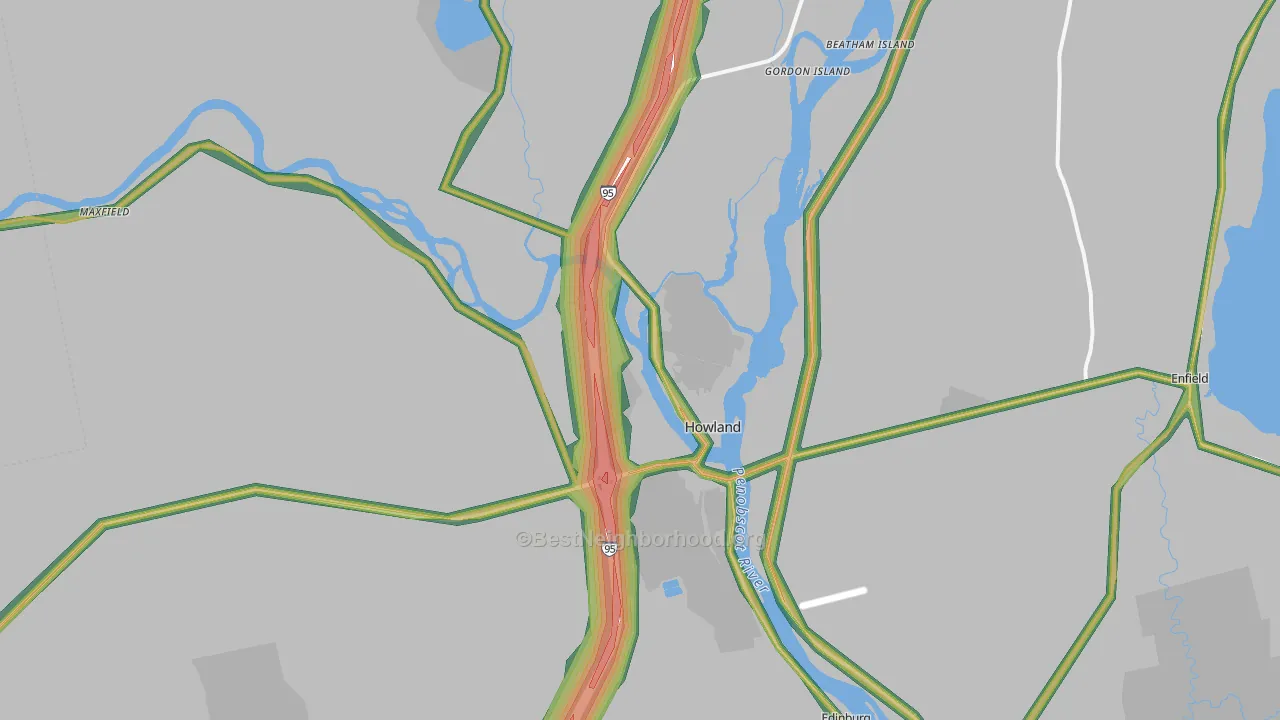 04448, ME Map of Noise Levels in 04448