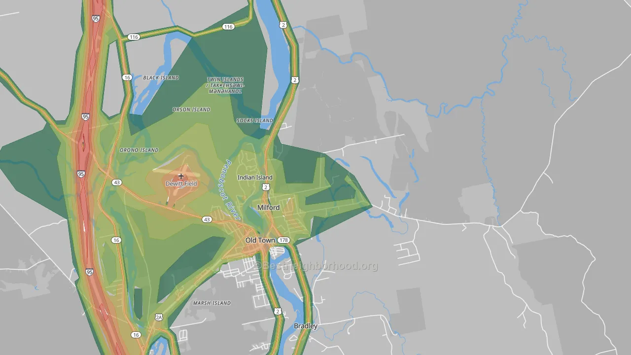 04461, ME Map of Noise Levels in 04461