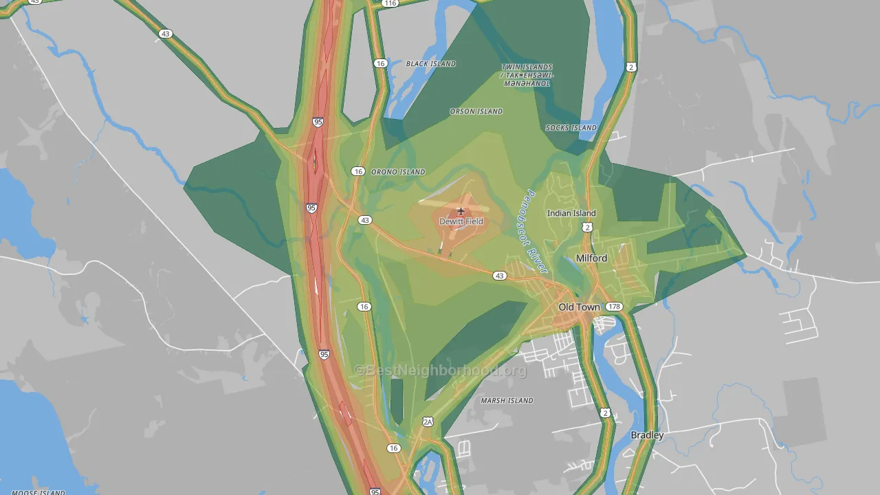 04468, ME Map of Noise Levels in 04468
