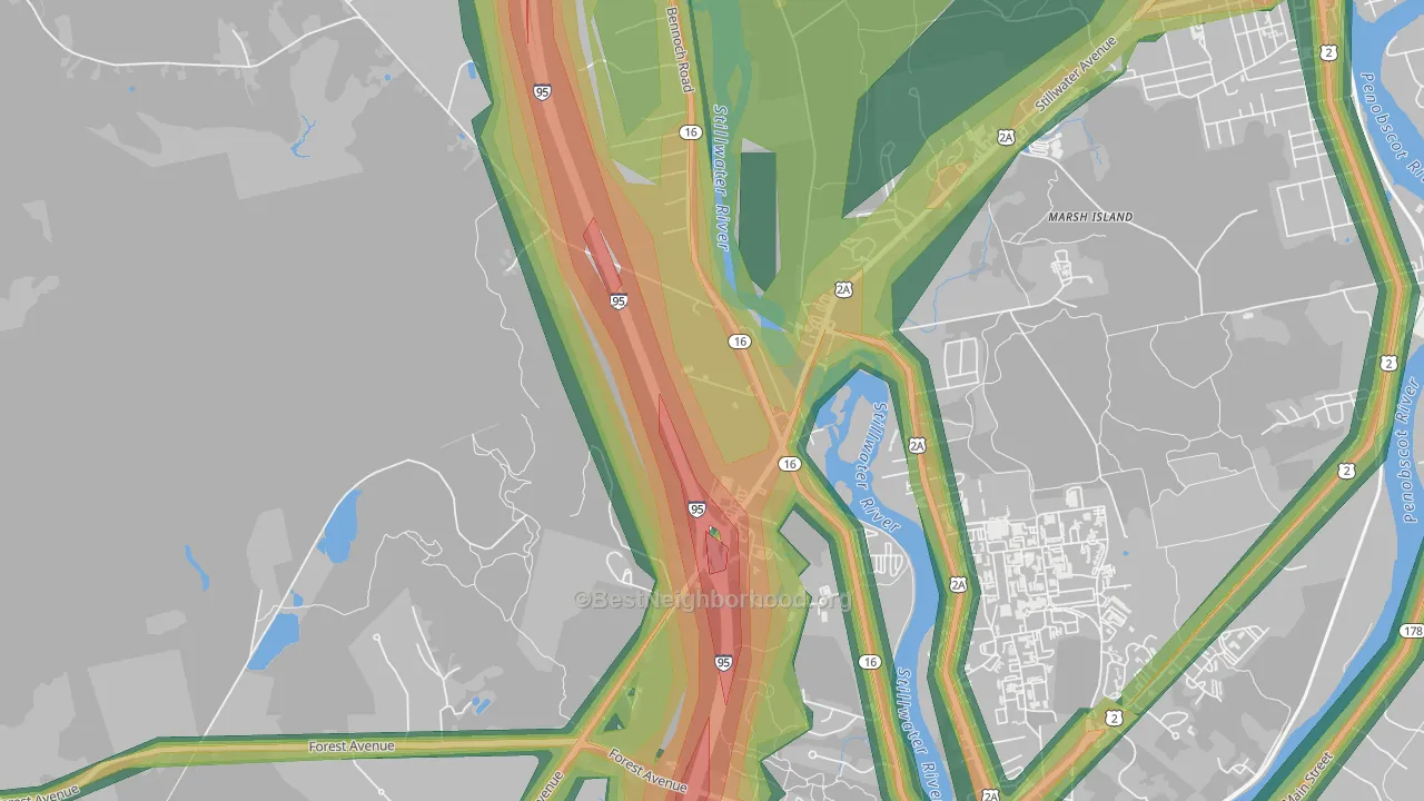 04489, ME Map of Noise Levels in 04489