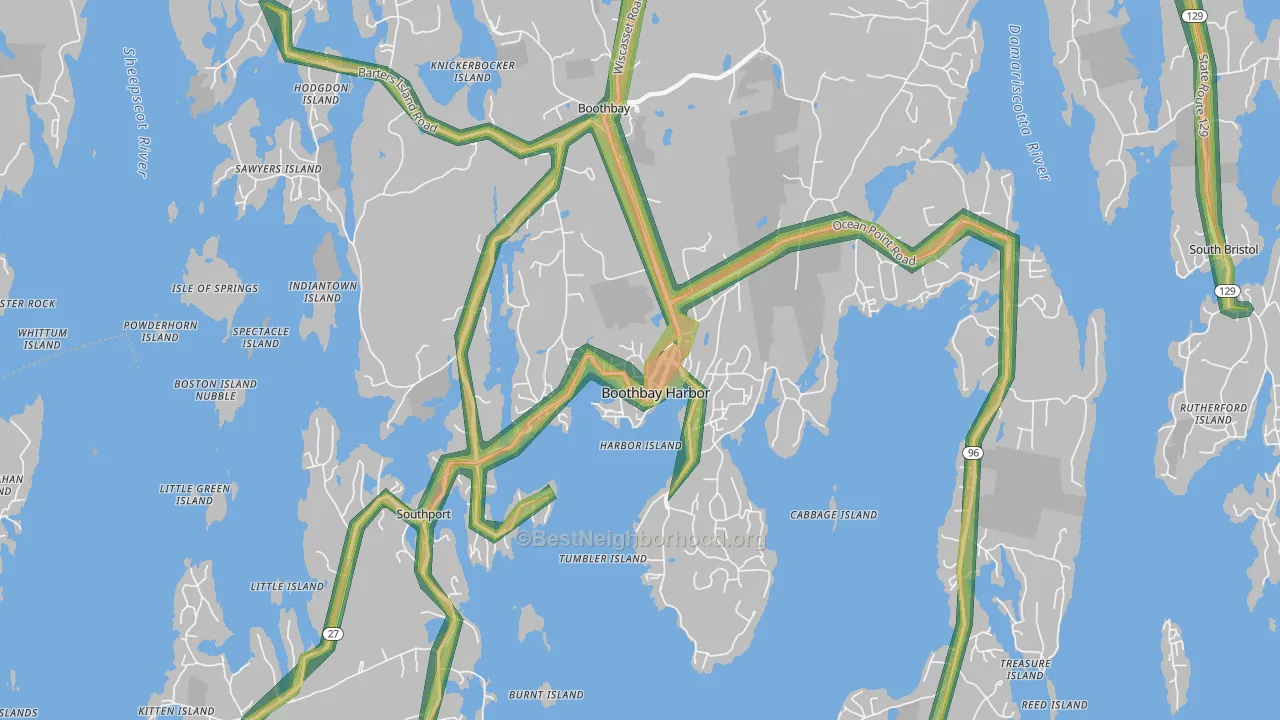04538, ME Map of Noise Levels in 04538