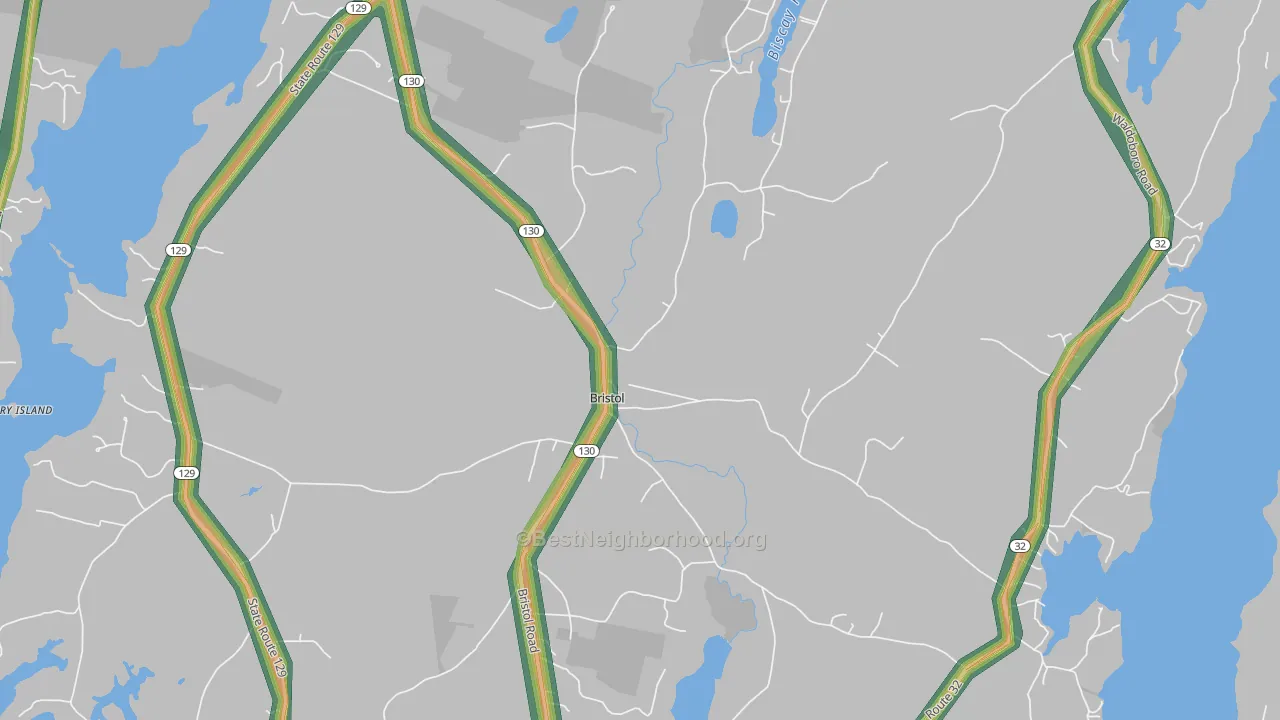 04539, ME Map of Noise Levels in 04539