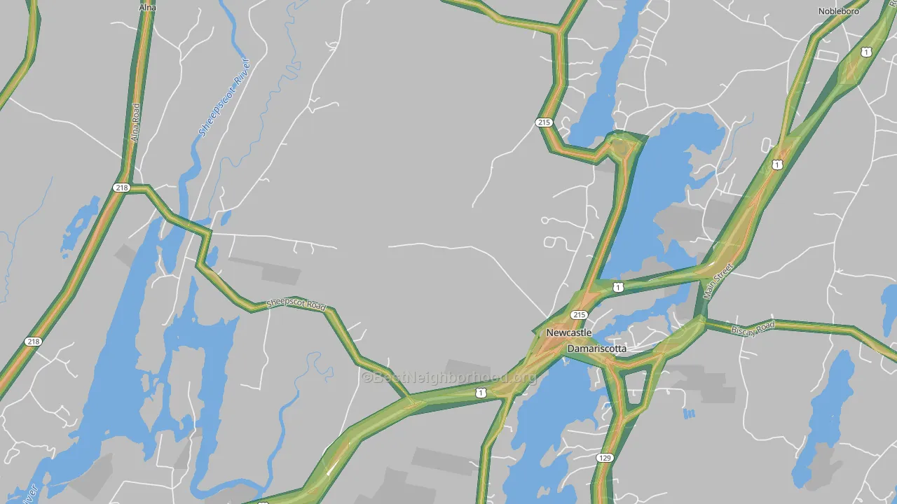 04553, ME Map of Noise Levels in 04553