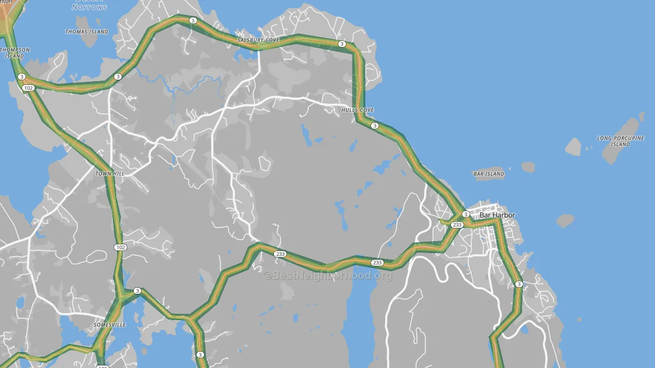 04609, ME Map of Noise Levels in 04609