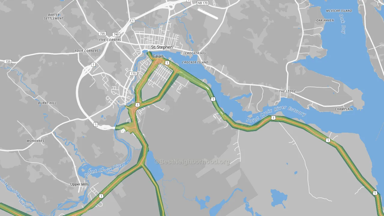 04619, ME Map of Noise Levels in 04619